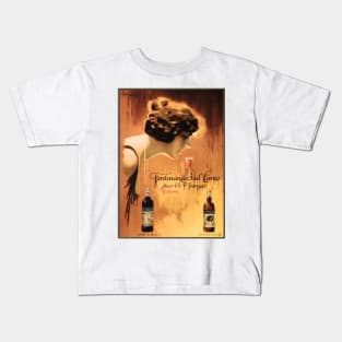 FERDINANDO DAL CORNO Padova by Ettore Mazzini Old Italian Wine Advertisement Kids T-Shirt